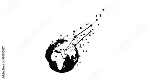 global communication network earth satellite technology