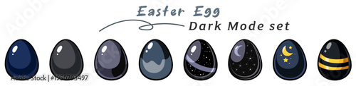Easter eggs in dark mode feature variety of designs showcasing dark colors and patterns. These unique eggs are perfect for festive celebrations and add modern touch to traditional decor