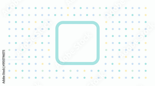 Clinical Clean Abstract Background with Soft Colored Dots and Central Rounded Frame