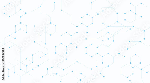 Clean Network Technology Abstract Background with Blue Dots and Lines