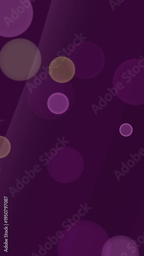 Purple Background with Moving Circles Animation.