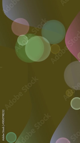 Abstract Colorful Bubbles on Dark Background.