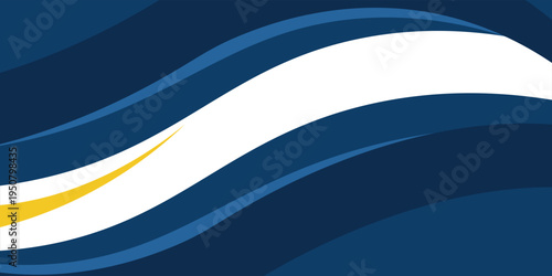 blue and yellow wavy shape background. suitable for business poster design, corporate banner, presentation, flyer, social media post. vector illustration