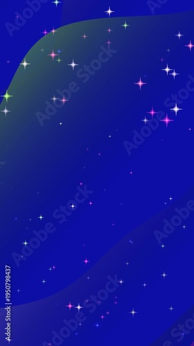 Night Sky with Stars and Dark Shapes.