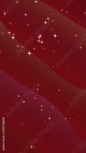 Red Background with Sparkling Stars.