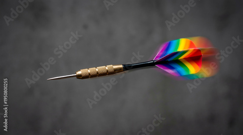 Wallpaper Mural Rainbow dart flying quickly representing diversity and inclusion Torontodigital.ca