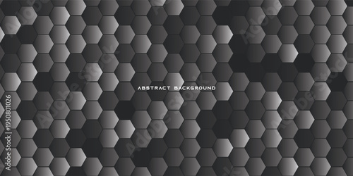 Abstract modern hexagon background. White and gray honey pattern geometric texture