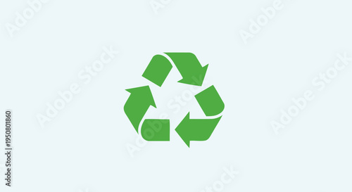 Green Recycling Symbol Icon Logo Emblem.