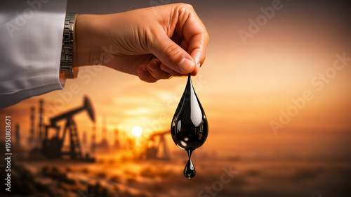 Oil Drop: a person holding ...