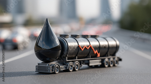 Oil Crisis Concept: A symbo...