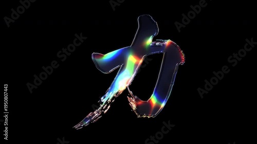 A brush-painted Kanji 