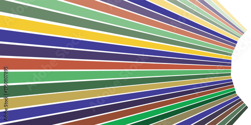 Vintage striped background, poster, colorful banner example. Rainbow retro vintage style, striped background, poster, lines. Vector graphic design shapes.