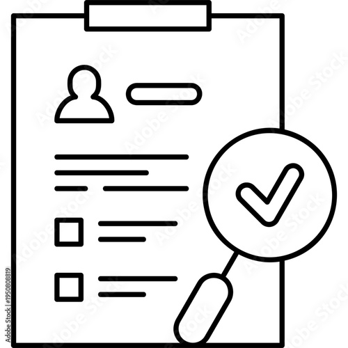 Line Art Hr Audit Icon