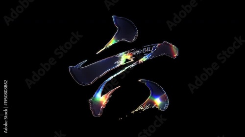 A brush-painted Kanji 