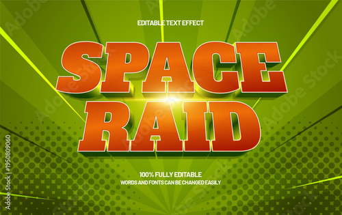 Space Raid Editable Text Effect - Extreme Racing Drift Typography for Motorsport and Speed Design