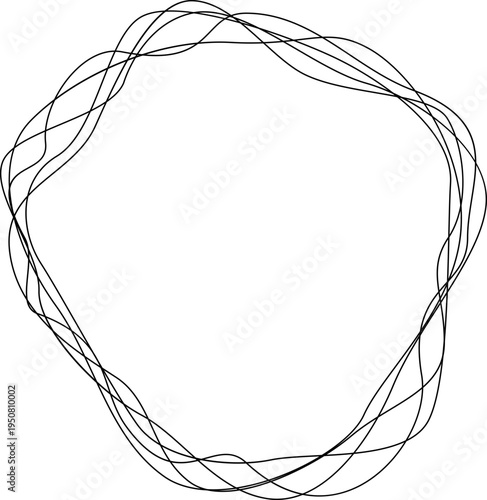 Circle ring defined by dense sketch strokes