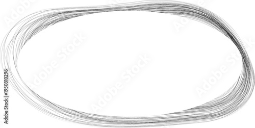 Oval border defined by thick sketch path lines