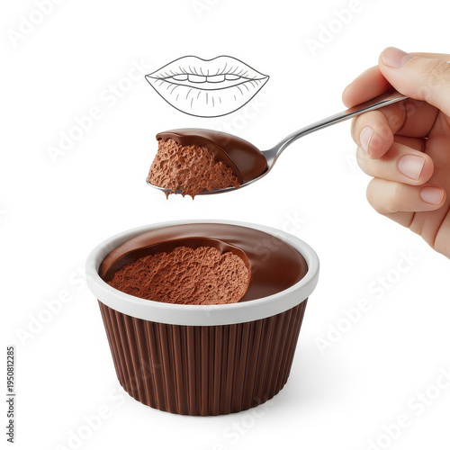 Chocolate Lip Balm Ingredients Display isolated illustration on transparent background