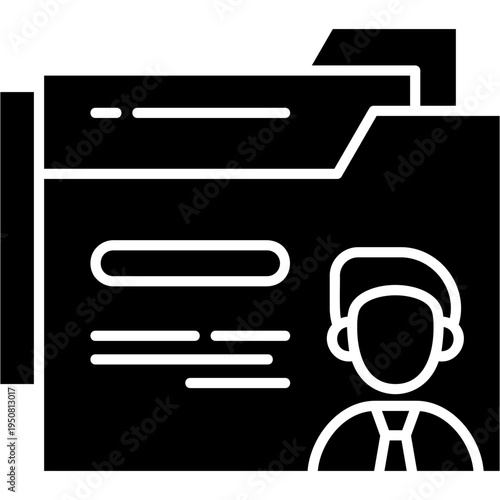 Glyph Solid Staff Directory Icon