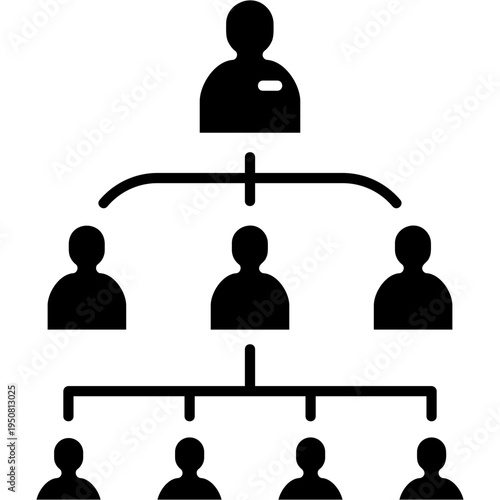 Glyph Solid Team Structure Icon