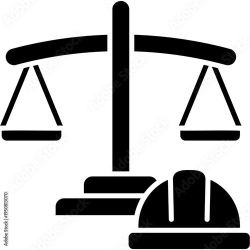 Glyph Solid Labor Law Icon