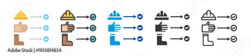 safety compliance icon set multi style various collection