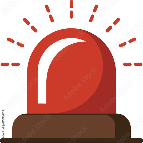 Emergency siren light illustration