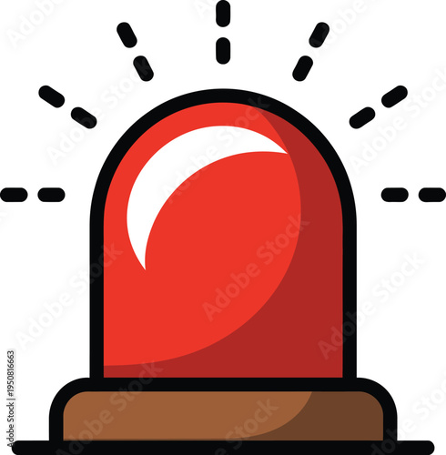 Emergency siren light icon