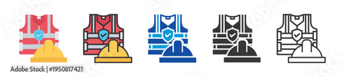 safety equipment icon set multi style various collection