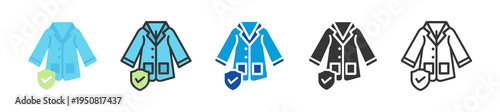 lab coat icon set multi style various collection