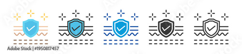 skin protection icon set multi style various collection