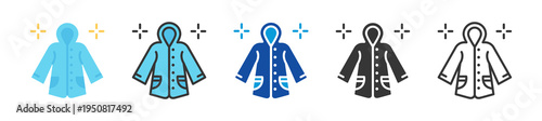 raincoat icon set multi style various collection