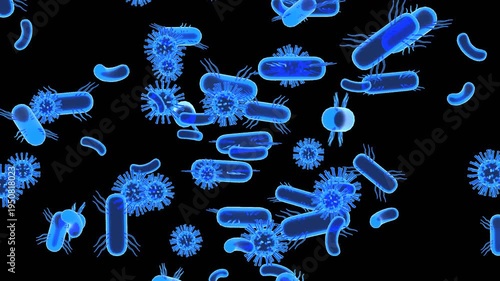 3D Gut Bacteria | Alpha Channel