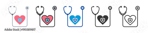 primary care icon set multi style various collection