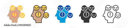 emotional issues icon set multi style various collection