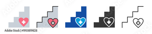 level of care icon set multi style various collection