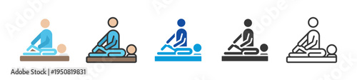 physical therapy icon set multi style various collection