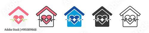 medical home icon set multi style various collection