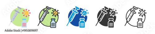 vaccines icon set multi style various collection