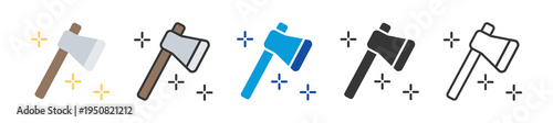 axe icon set multi style various collection