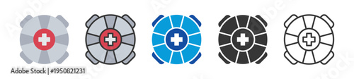 rescue icon set multi style various collection