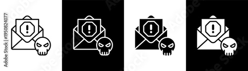 Ck And White19-Spam Icon Of Line Black And White Style Vector Illustrationn
