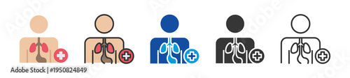 internal medicine icon set multi style various collection