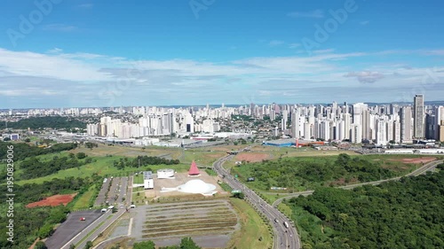 Wonderful panoramic view of Goiania's skyline with modern buildings and landmarks in March, 2026. Goiania, Goias, Brazil 