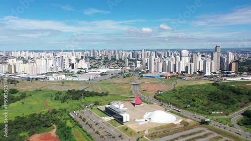 Wonderful panoramic view of Goiania's skyline with modern buildings and landmarks in March, 2026. Goiania, Goias, Brazil 