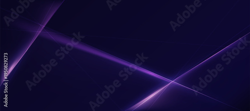 Purple Luxury Neon Lines Abstract On Dark Background