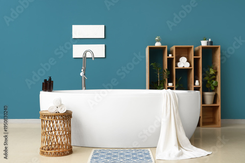 Interior of stylish bathroo...