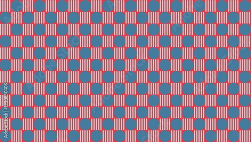 Woven Striped Red Blue and White Pattern vector background