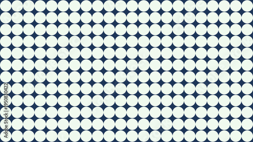 Seamless White Circle Pattern on Dark Blue Background vector background
