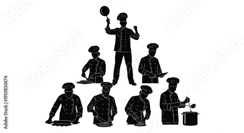 Set of 7 circus performer icons vector